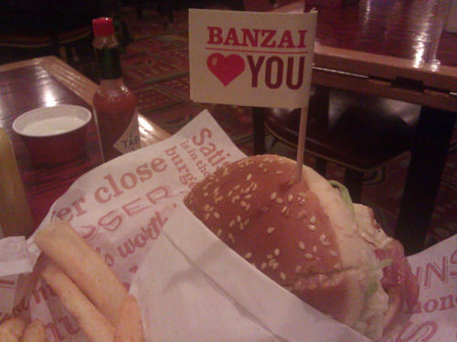 Thanks for this picture of a Banzai Burger, Carlito!