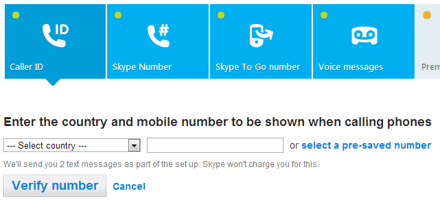 Enter Your Skype Caller ID Number