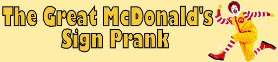 McDonald's Sign Prank