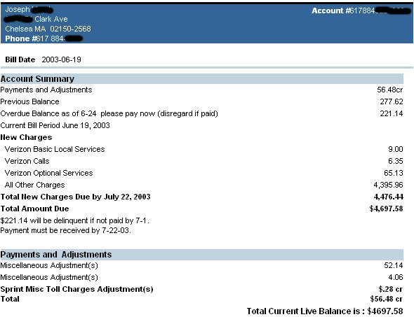 most expensive cell phone bill