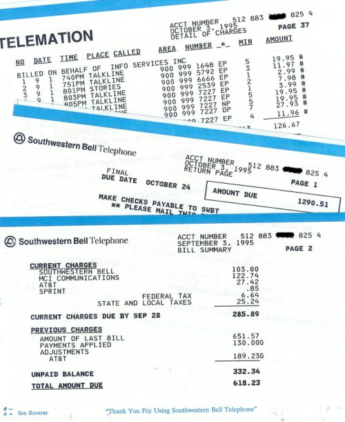 phone bill