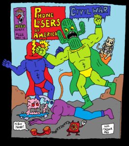 Nik Caesar's depiction of my civil war between LTM and Zax.