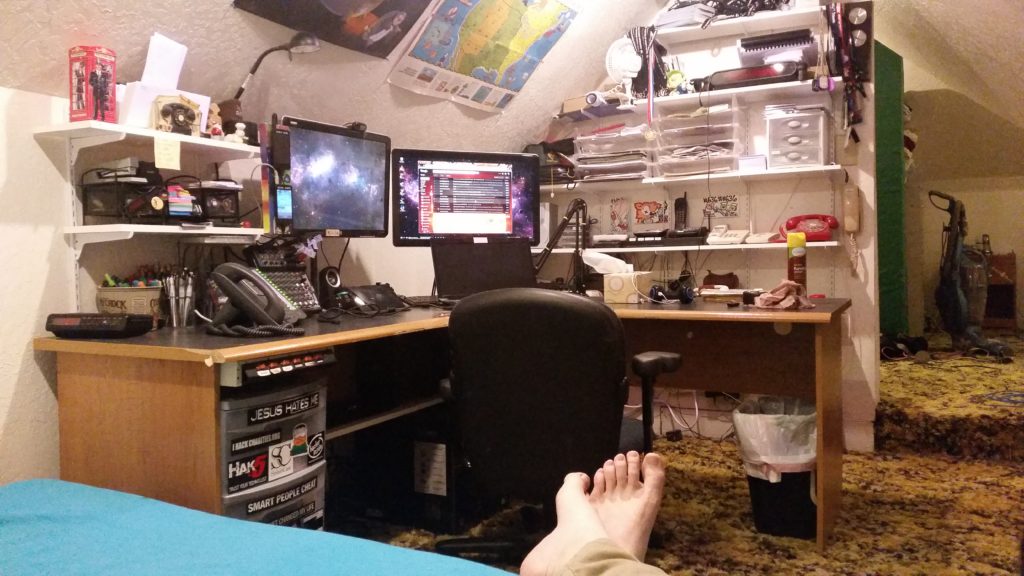 This is the current state of the PLA situation room and Brad's pedicure.